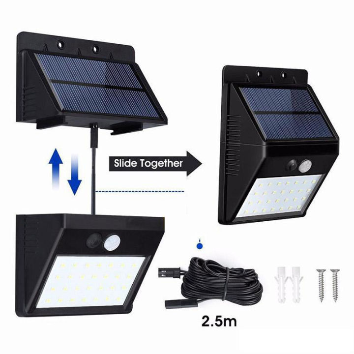 30-led-split-solar-wall-lamp-outdoor-waterproof-motion-sensor-sunlighting-light-garden-yard-wall-light-3-modes