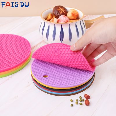 【CW】❡▨№  FAIS DU Resistant Silicone Round Pot Holder Table Placemat Accessories Coaster Food Grade Material