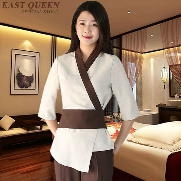 ร้านเสริมสวยไทยนวดเครื่องแบบคลินิกเสริมสวยเครื่องแบบผู้หญิงหญิงเสื้อผ้า2ชิ้นกางเกงชุด-dd1358