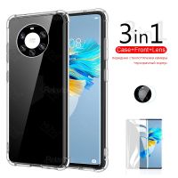 Nana Ko Electrony】เคส Huawei Mate 40 Pro,3in1 Huawei เคสสำหรับหัวเหว่ยโปร่งใส Mate40 Pro Plus Mate40Pro Mate 40กระจกเทมเปอร์ฝาครอบกล้อง