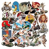 10/30/50pcs Hot World War II Sexy Pin up Girl Poster Stickers Waterproof DIY Laptop Motorcycle Luggage Skateboard Decal Sticker Stickers
