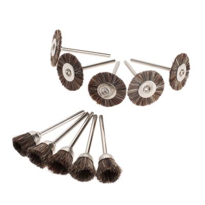 10Pcs Polishing Wheels Brushes Kit for Dremel Accessories Rotary Tools Mini Drill Metal Buffing Polishing Deburring Wheel Brush