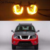 3 IN 1 Functions Auto LED DRL Daytime Running Light Car Projector Fog Lamp with yellow signal For Nissan Frontier 1998 2015