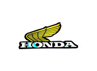 สติ๊กเกอร์ HONDA Logo (เหลือง) ตัวนูน สะท่อนแสง Sticker ฟอล์ย (ขนาด 4.0 x 6.7 cm) สติ๊กเกอร์ติดรถ มอเตอร์ไซค์ บิ๊กไบค์ รถยนต์ ติดกระจก Decalได้2ชิ้น