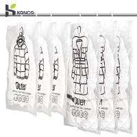 【CC】 5Pcs Hanging Storage Reusable Saver Compressed Clothing for Suits and Coats