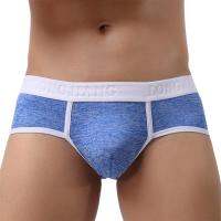 【cw】Longjiang Wide Waistband Men Briefs Ultra Soft Underwear Patchwork U Convex Mid Waist Panties for Inside Wear