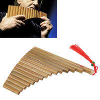 เครื่องเป่า Pan Flute ไผ่ธรรมชาติ15ท่อนเป็นมิตรกับสิ่งแวดล้อมง่ายเรียนรู้ขลุ่ยอินคาด้วยอุปกรณ์ทำความสะอาดสำหรับเล่น