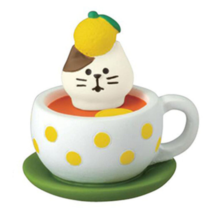 cod-ร้านขายของชำแบบญี่ปุ่น-zakka-ฤดูใบไม้ร่วงส้มโอแมวปลอมตัวชาส้มโอ-ins-เรซินแมวเครื่องประดับขนาดเล็ก