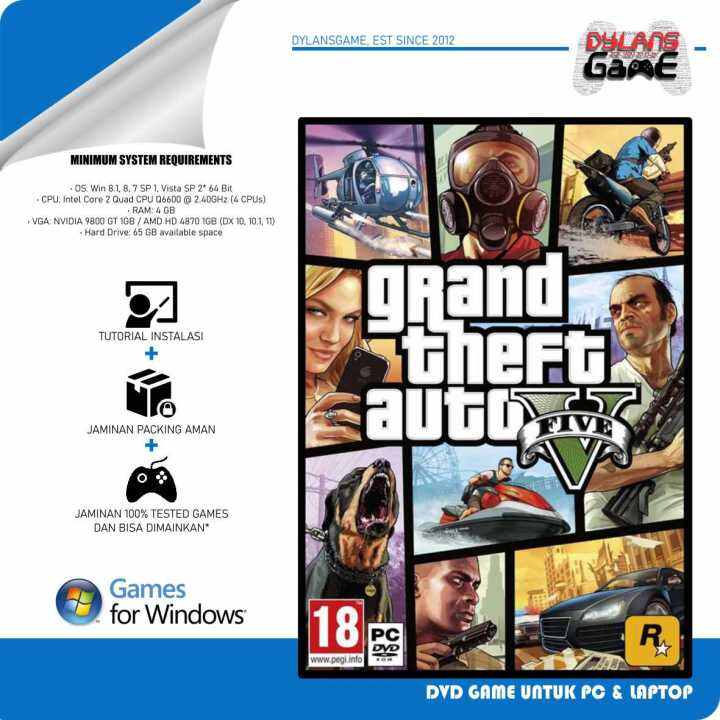 Grand Theft Auto V PC Gta V Kaset Game PC Game Laptop Lazada
