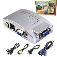 Laptop PC CCTV VGA to TV AV, RCA, S-Video Converter Adapter Box Composite HDTV