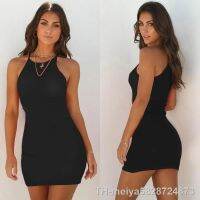 【hot】۩✴❀  Round Neck Close Fitting Shoulder Short Bodycon Stretchy 2022 Dresses