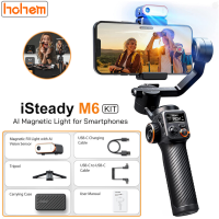 Hohem iSteady M6 Kit Smartphone Gimbal with Magnetic Fill Light AI Trackin