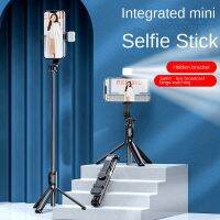 ขาตั้งกล้อง Selfie Stick ที่รองรับบลูทูธพับได้พร้อมชัตเตอร์ไร้สายเติมแสง Monopod escopic Handheld Gimbal