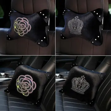 Cute Flower Car Neck Pillow Cushion Soft Car Headrest Waist Pillow