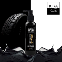 น้ำยาเคลือบดูแลรักษายางดำเกรดพรีเมียมนำเข้า SUPERB edition  Kirakote 100ml ส่งฟรี ดำสนิทติดทนนาน กันน้ำ ทนความร้อน  แถมฟรีฟองน้ำและผ้าขนแกะไร้ขอบ