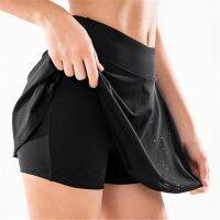 S-XXXL Solid Tennis Skirts Women Badminton Golf Dancing Skirt High Waist Fitness Workout Shorts Athletic Running Sport Skorts