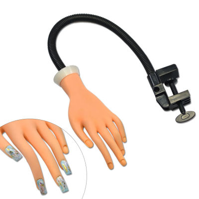 1Pcs Plastic Nail Art Model Hand Flexible Soft Training Fake Hand Gel Polish Display Manicure Tools Adjustable Nail Tips NFND275