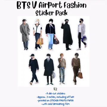 BTS Airport Fashion No Face Waterproof Sticker 