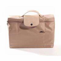 ♨❣ Original Longchamp Le Pliage Club Porte-เอกสารกันน้ำกระเป๋าไนลอนกระเป๋าถือแฟชั่น70th ครบรอบเย็บปักถักร้อยโต๊ะแล็ปท็อปพับได้กระเป๋า L2182619566