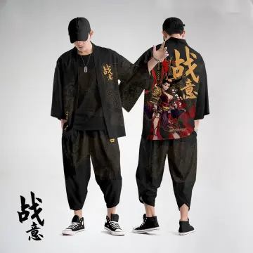 Summer 95% cotton Japan style Kimono pajamas sets for men Male short sleeve  sleep lounge sleepwear Man Kimono Yukata A52511 in 2023