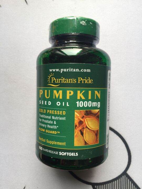 [Puritan's Pride] Pumpkin Seed Oil 1000mg Rapid Absorption Liquid Capsules 100 Lazada PH
