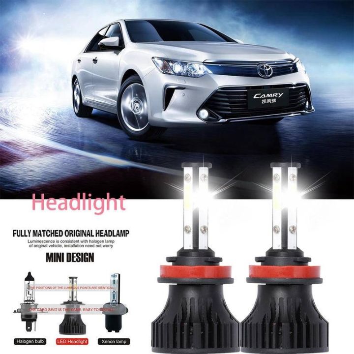 หลอดไฟหน้ารถยนต์-led-40w-6000k-สีขาว-สําหรับ-toyota-camry-2003-2006