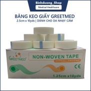 Băng keo giấy Greetmed Non-woven tape 1.25cm x 10yds 1 cuộn dụng cụ sơ cứu