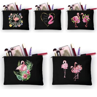 Cosmetic Storage Bag of Women Bridesmaid Makeup Organizer Bag Flamingo Pattern Wedding Bride Gifts Toiletries Bag Pencil Case