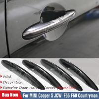 สำหรับ F55 MINI Cooper S JCW (5ประตู) F60คันทรี่แมนธงสีดำฝาครอบมือจับประตูเครื่องประดับแต่งรถ