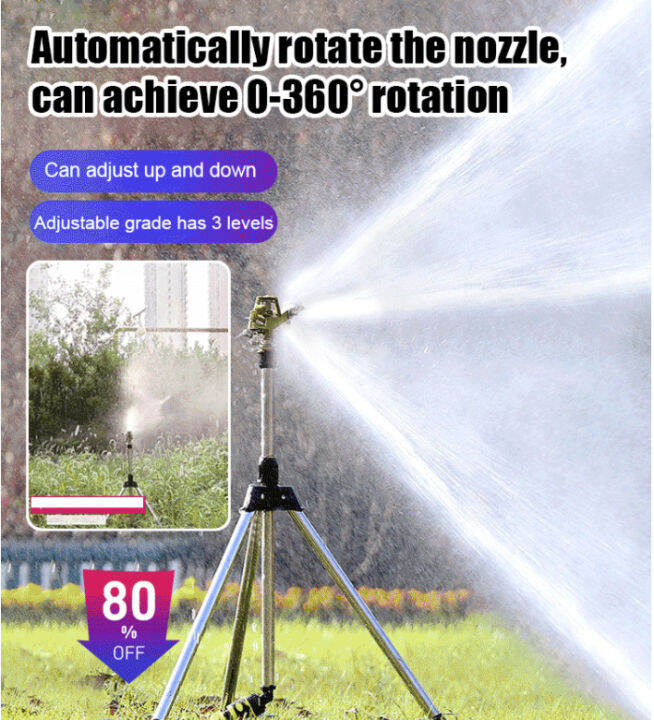 damaino1 Liftable garden sprinkler automatically rotate the nozzle