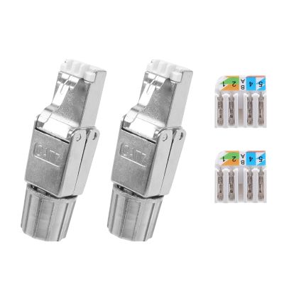 2 Pcs for RJ45 CAT7 Connectors Tool Free Shielded Toolless Modular Network Plug for Installation Cable