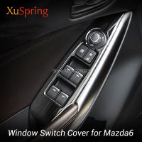 Car Window Switch Adjustment Knob Panel Cover Trim Stickers Strips Garnish Styling For Mazda6 Mazda 6 Atenza 2014 2015 2016 2018