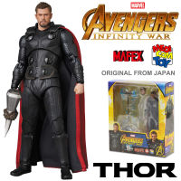 งานแท้ 100% Medicom Toy Mafex จากหนังดังเรื่อง Marvel Avengers Infinity War มาร์เวล อเวนเจอร์ส อินฟินิตีวอร์ มหาสงครามล้างจักรวาล Thor ธอร์ เทพเจ้าสายฟ้า Ver Figma Genuine from japan ฟิกม่า โมเดล ตุ๊กตา อนิเมะ ของขวัญ Anime Model Doll amiami Hobby Gift