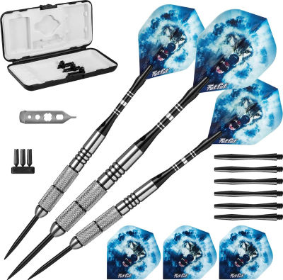 ‎Fat Cat by GLD Products Fat Cat Predator 80% Tungsten Steel Tip Darts with Storage/Travel Case, 23 Grams