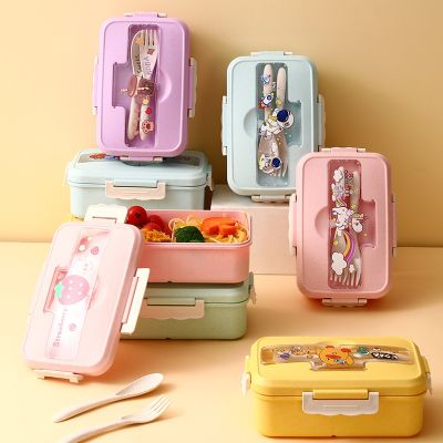 for Kids Boys With Compartments Bento Lunchbox School Child Leakproof Childrens Food Snack Boxes New 2023