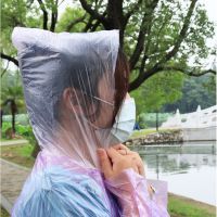 Outdoor portable transparent raincoat, raincoat