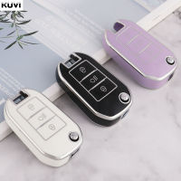 ใหม่ TPU รถ Flip Key Case สำหรับ Peugeot 208 308 408 508 2008 3008 4008 5008 สำหรับ Citroen C3 C4 แคคตัส C6 C8 อุปกรณ์เสริม-Zkeir