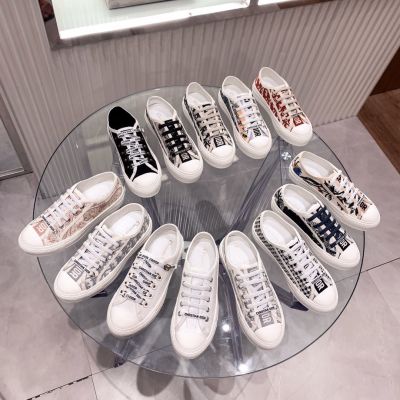 Genuine Leather Small White Shoes, Fashionable and Versatile for Women, New Flat Bottomed Casual Single Shoes, Letter Canvas Shoes