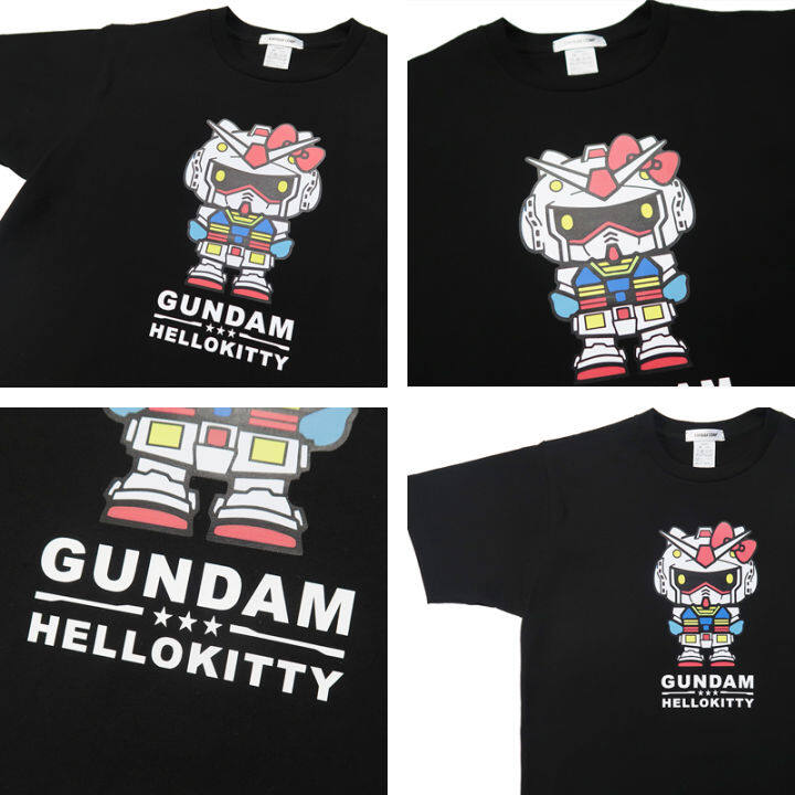 เสื้อยืดแขนสั้น-hello-kitty-gundam-ใหม่