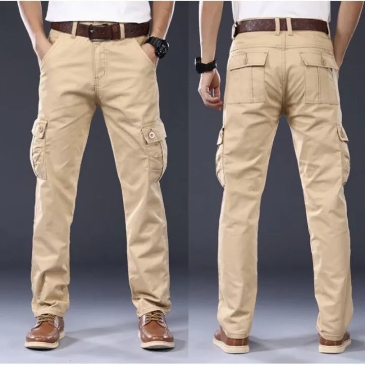 Seluar Kargo Slack 6 Poket Kain Tebal Cargo Pant Multi Pocket Seluar ...