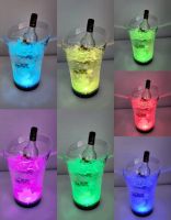 ถังน้ำแข็ง LED สี5L, LED ice bucket ถังน้ำแข็งLED ถังแช่น้ำแข็งมีไฟเปลี่ยนสี ขนาด 4L size D21*23.5*H32cm.