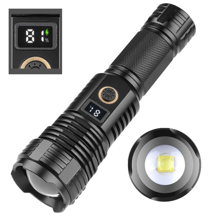 The new digital display Strong Light Zoom USB Rechargeable Outdoor ...