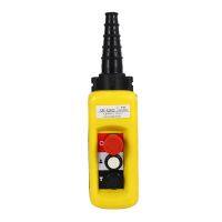 Lift Control Pendant XAC-A2913 Waterproof Handheld Pushbutton Switch with Electric Hoist Handle, 2 Buttons with Two Speed and Emergency Stop Functions