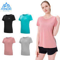 AONIJIE FW5117 ผู้หญิงหญิงกีฬา Quick Drying เสื้อยืด Breathable เสื้อแขนสั้นเสื้อสำหรับวิ่ง GYM Leisure Commute