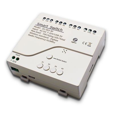 4CH Zigbee Smart Light Switch Module DC 5/12/32V RF433 Receive 10A Relays Work with Alexa Assistant,Tuya Smart Life