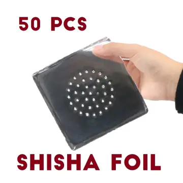 💝品香馆💝 50Pcs/pack Aluminium Foil With Hole Perforated Foil For Hookah Bowl  Accessories