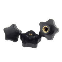 10Pcs M6 M8 M10สีดำ Thumb Nut พลัม Bakelite Hand Tighten Nuts ด้าย Star Clamping Knob งานไม้เครื่องมือ