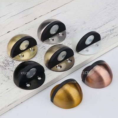 Stainless Steel Rubber Doorstop Door Frame Grab Floor Nail-free Doorstop Magnetic Door Stopper Punch-free Sticker Hidden Door Hardware Locks