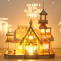 ใหม่3d ปริศนาไม้ Villa House Royal Castle พร้อม Light Assembly ของเล่นสำหรับเด็ก Diy ชุดตกแต่งโต๊ะสำหรับ Gift