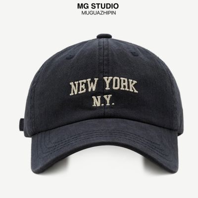 Mg หมวกเบสบอลปักลายตัวอักษร "New York " 7 สี